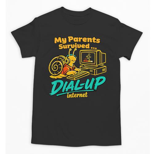 My Parents Survived Dial Up Internet Nostalgia 90s Unisex T-Shirt - Figerry