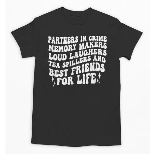 Partners In Crime Memory Makers Best Friend For Life Unisex T-Shirt - Easessy