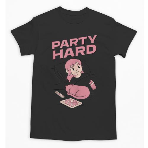 Party Hard Comfortable Stay At Home Introvert Unisex T-Shirt - Raresse