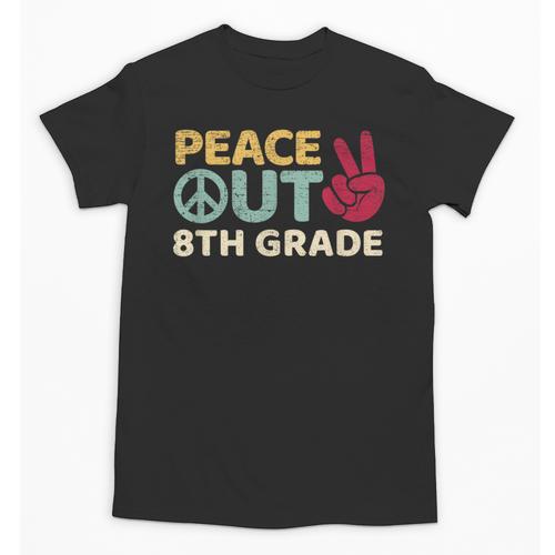 Peace Out 8th Grade Graduation Last Day Of School Unisex T-Shirt - Best Gift Smart
