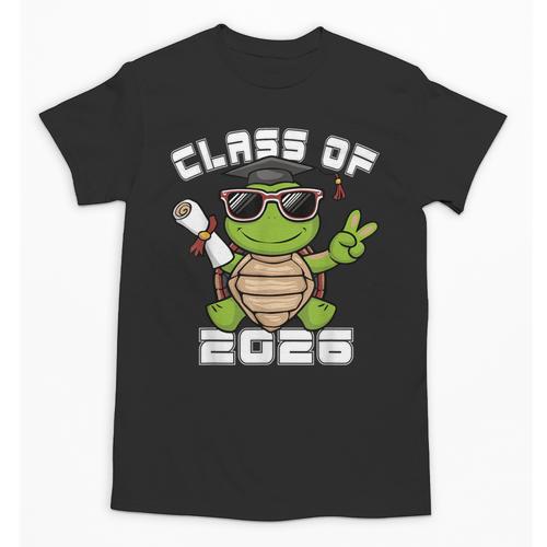 Peace Sign Hand Turtle Class Of 2026 Graduation Unisex T-Shirt - Best Gift Smart