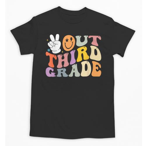Peace Out Third 3rd Grade Graduation Graduate Class Of 2025 Unisex T-Shirt - Best Gift Smart