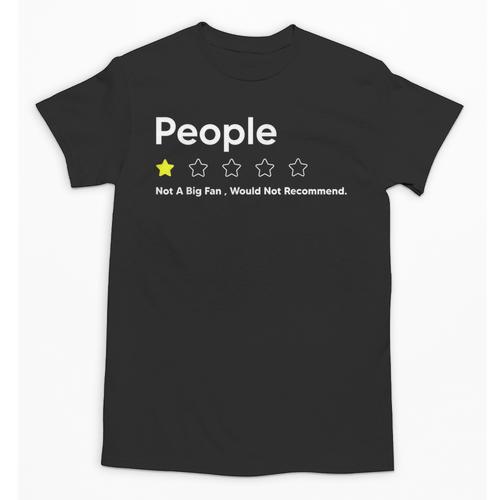 People One Star Not A Big FanWould Not Recommend Introverts Unisex T-Shirt - Raresse