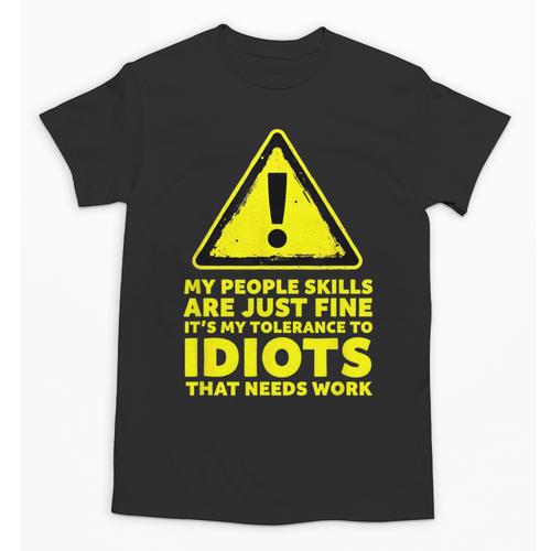 My People Skills Are Just Fine Sarcastic Introvert Unisex T-Shirt - Raresse