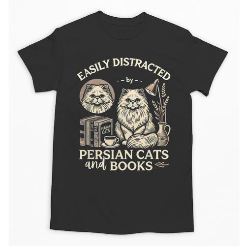 Persian Cat Persian Cats Persian Cats And Books For Men Women Kids Unisex T-Shirt - Bookorys AU