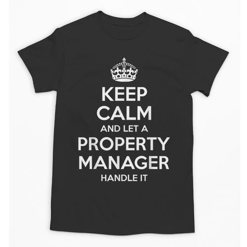Personalized Keep Calm Graduation Christmas Team PROPERTY MANAGER Job Title Profession Birthday Unisex T-Shirt - Best Gift Smart