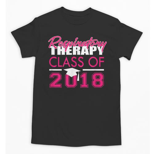 Pink Respiratory Therapist Class Of 2018 Graduation T Shirt Unisex T-Shirt - Best Gift Smart