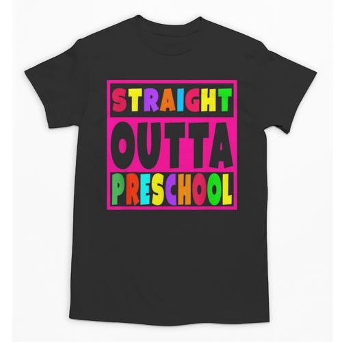 Pink STRAIGHT OUTTA Preschool PRE-K Graduation Unisex T-Shirt - Best Gift Smart