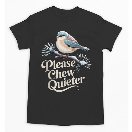 Please Chew Quieter Introvert Christmas Bird Lover Unisex T-Shirt - Raresse