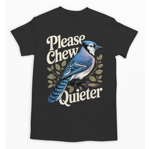 Please Chew Quieter Introvert Christmas Bird Watcher Unisex T-Shirt - Raresse