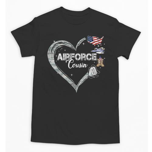 Proud Air Force Cousin Air Force Graduation Cousin USAF Unisex T-Shirt - Best Gift Smart