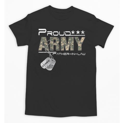 Proud Army Father-In-Law US Army Graduation Father-In-Law Unisex T-Shirt - Best Gift Smart