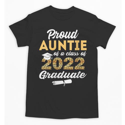 Proud Auntie Of 2022 Graduate Class 2022 Graduation Leopard Unisex T-Shirt - Best Gift Smart