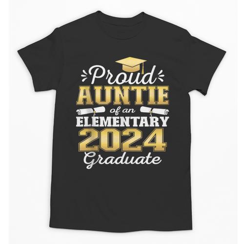 Proud Auntie Of 5th Grade Graduate 2024 Family Graduation Unisex T-Shirt - Best Gift Smart