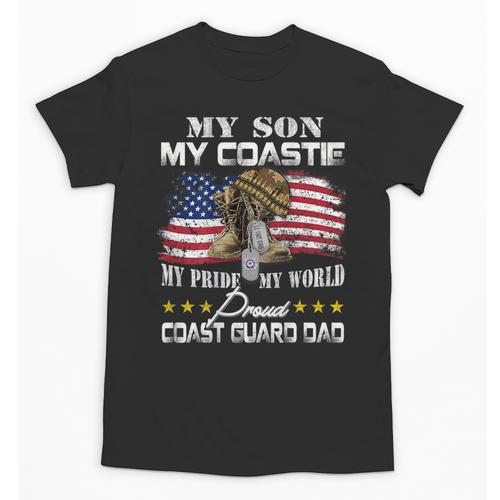 Proud Coast Guard Dad Coast Guard Graduation Dad Unisex T-Shirt - Best Gift Smart