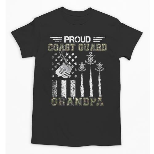 Proud Coast Guard Grandpa US Coast Guard Graduation Grandpa Unisex T-Shirt - Best Gift Smart