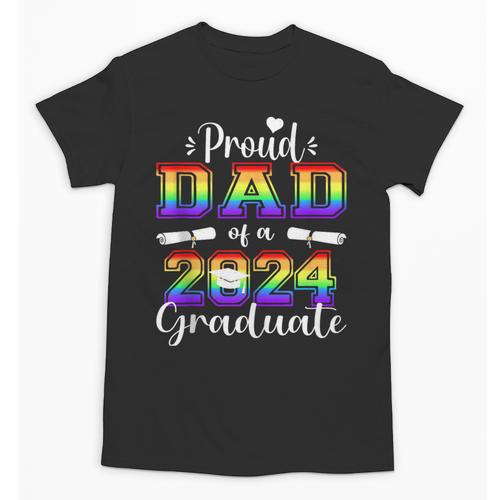 Proud Dad Of 2024 Graduate Class 2024 Graduation Family Unisex T-Shirt - Best Gift Smart