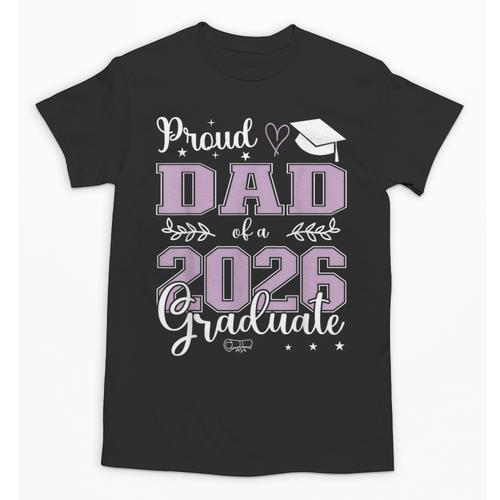 Proud Dad Of a Class Of 2026 Graduate For Graduation Unisex T-Shirt - Best Gift Smart
