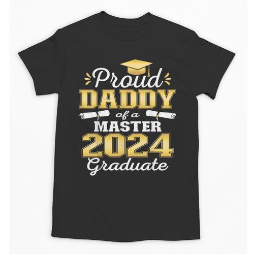 Proud Daddy Of 2024 Class Master Graduate Family Graduation Unisex T-Shirt - Best Gift Smart