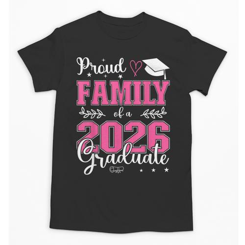Proud Family Of a Class Of 2026 Graduate For Graduation Unisex T-Shirt - Best Gift Smart