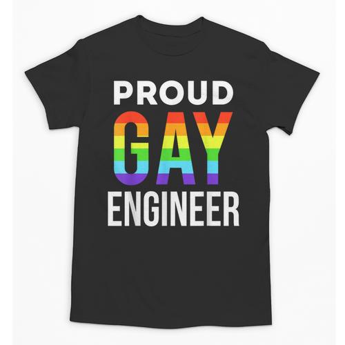 Proud Gay Engineer LGBTQ Rainbow Engineering Graduation Unisex T-Shirt - Best Gift Smart