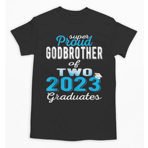 Proud Godbrother Of Two 2023 Graduate Class 2023 Graduation Unisex T-Shirt - Best Gift Smart