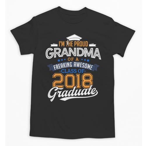 Proud Grandma Of A 2018 Graduate Shirt Graduation Grad Class Unisex T-Shirt - Best Gift Smart