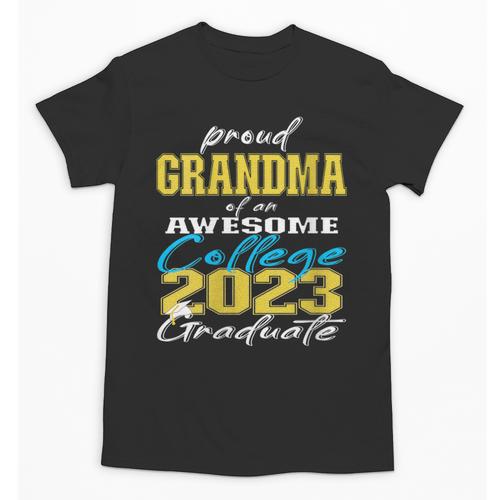 Proud Grandma Of 2023 College Graduate Family 23 Graduation Unisex T-Shirt - Best Gift Smart