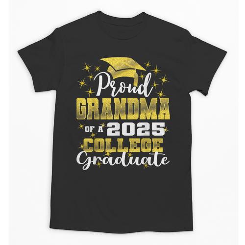 Proud Grandma Of 2025 College Graduate Family 24 Graduation Unisex T-Shirt - Best Gift Smart