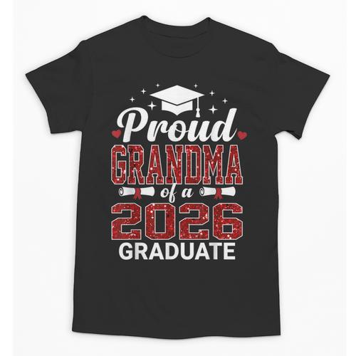 Proud Grandma Of A 2026 Graduate Class Of Graduation Unisex T-Shirt - Best Gift Smart