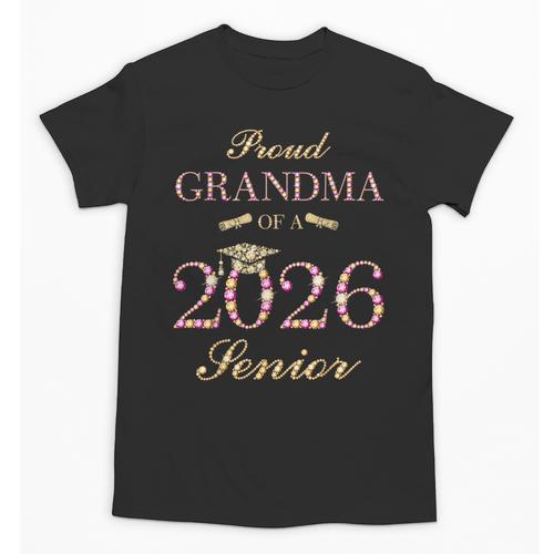 Proud Grandma Of A 2026 Senior Graduate Graduation Unisex T-Shirt - Best Gift Smart