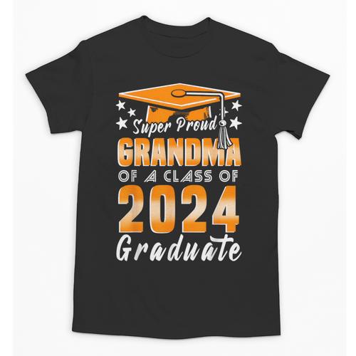 Proud Grandma Of A Class Of 2024 Matching Family Graduation Unisex T-Shirt - Best Gift Smart