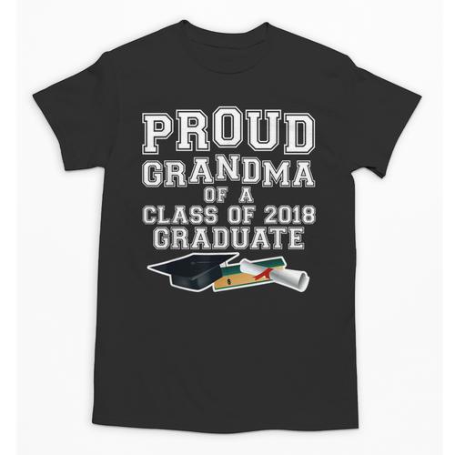 Proud Grandma Graduation Class Of 2018 Graduate Unisex T-Shirt - Best Gift Smart