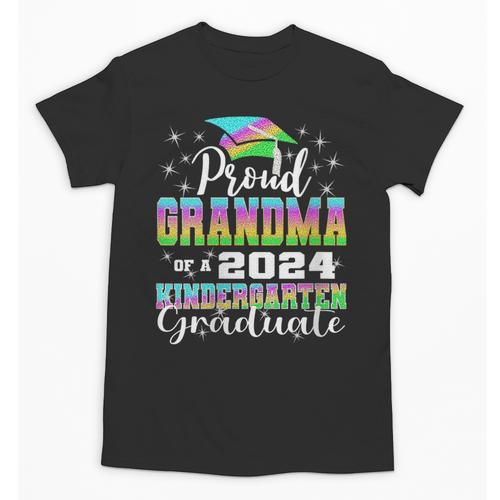 Proud Grandma Of Kindergarten Graduate 2024 Graduation Unisex T-Shirt - Best Gift Smart