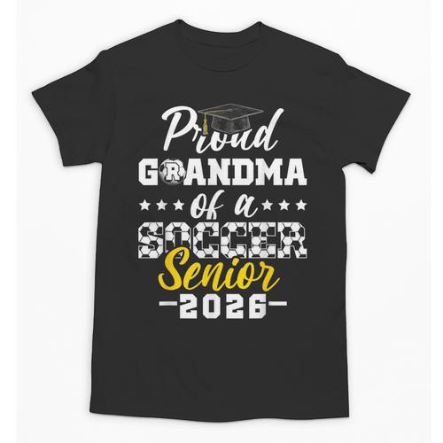 Proud Grandma Of a Soccer Senior 2026 Graduation Gifts Unisex T-Shirt - Best Gift Smart