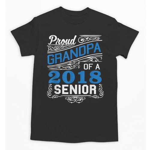 Proud Grandpa Of 2018 Senior T-Shirt Student Graduation Unisex T-Shirt - Best Gift Smart