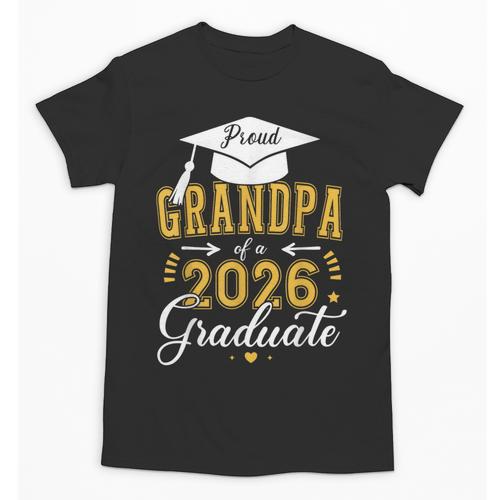 Proud Grandpa Of a Class Of 2026 Graduate For Graduation Unisex T-Shirt - Best Gift Smart