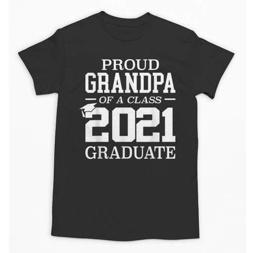Proud Grandpa Graduation Senior 21 Grad Class Of 2021 Unisex T-Shirt - Best Gift Smart