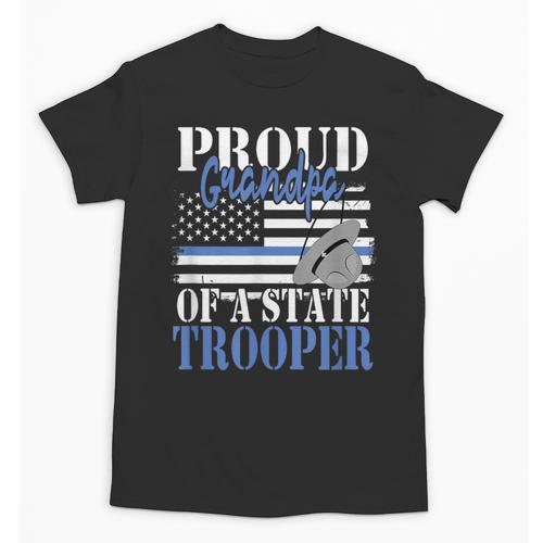 Proud Grandpa Of a State Trooper Police Officer Graduation Unisex T-Shirt - Best Gift Smart
