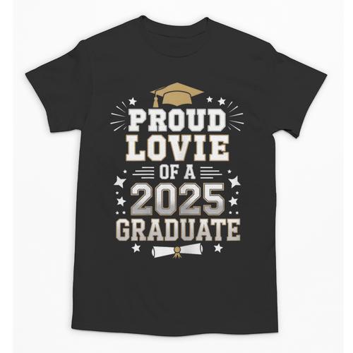 Proud Lovie Of A Class Of 2025 Graduate Senior Graduation Unisex T-Shirt - Best Gift Smart