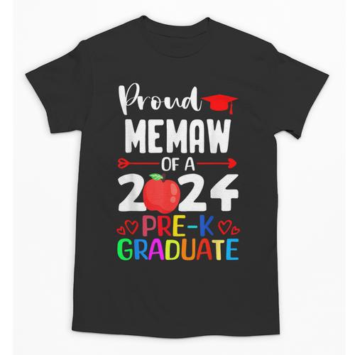 Proud MEMAW Of 2024 Pre-K Graduation Graduate Senior 2024 Unisex T-Shirt - Best Gift Smart