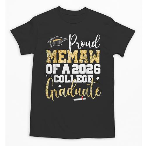 Proud Memaw Of 2026 Graduate College Graduation Unisex T-Shirt - Best Gift Smart