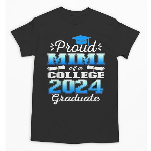Proud Mimi Of 2024 College Graduate Family 24 Graduation Unisex T-Shirt - Best Gift Smart