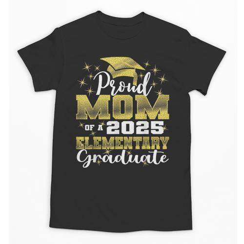 Proud Mom Of 5th Grade Graduate 2025 Elementary Graduation Unisex T-Shirt - Best Gift Smart