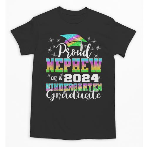 Proud Nephew Of Kindergarten Graduate 2024 Graduation Nephew Unisex T-Shirt - Best Gift Smart