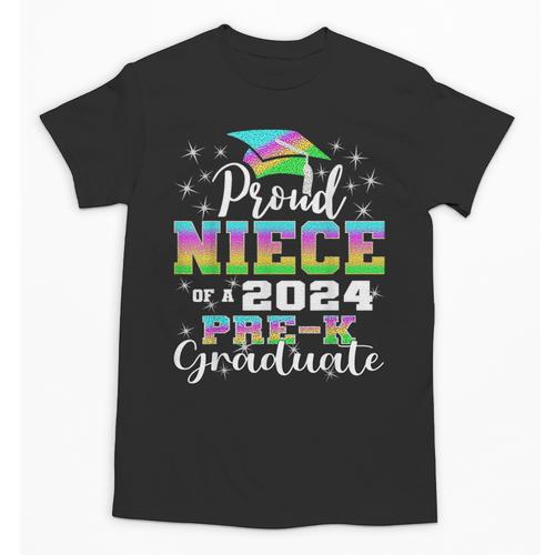 Proud Niece Of PreK School Graduate 2024 Graduation Niece Unisex T-Shirt - Best Gift Smart