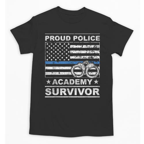 Proud Police Academy Survivor Graduation Unisex T-Shirt - Best Gift Smart