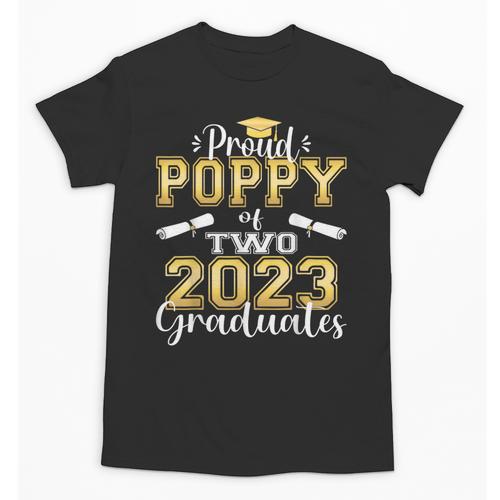 Proud Poppy Of Two 2023 Graduate Class 2023 Graduation Unisex T-Shirt - Best Gift Smart