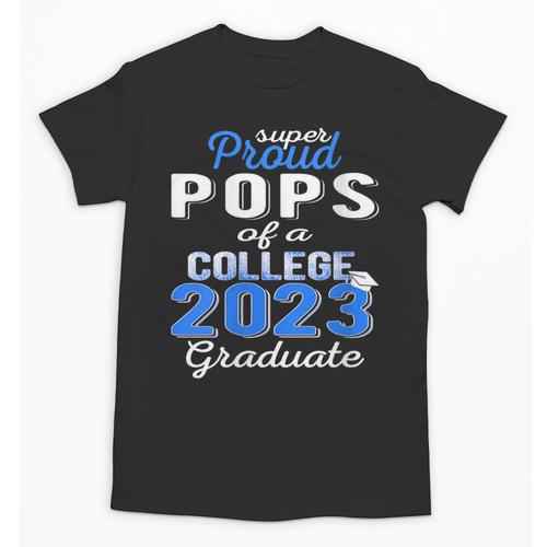 Proud Pops Of 2023 College Graduate Family 23 Graduation Unisex T-Shirt - Best Gift Smart