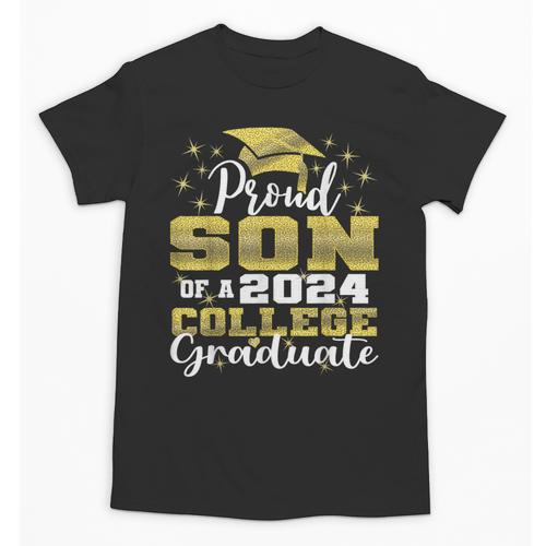 Proud Son Of 2024 College Graduate Family 24 Graduation Unisex T-Shirt - Best Gift Smart